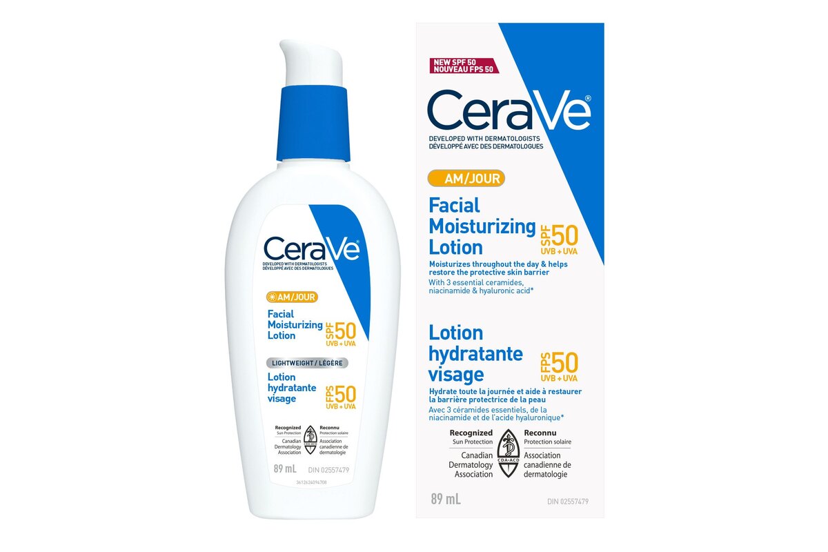 CeraVe AM Facial Moisturizing Lotion SPF 50 - manufacturer product image (How to Choose Your Daily Sunscreen: A Short Process)