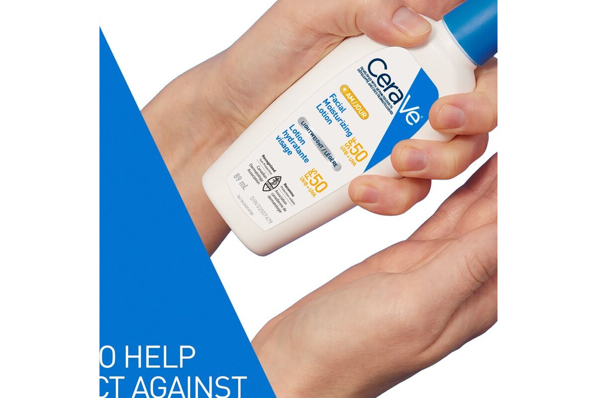 CeraVe AM Facial Moisturizing Lotion SPF 50 - manufacturer product image (Storage and Expiry)
