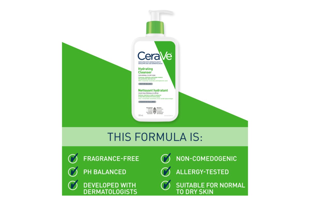 CeraVe Hydrating Facial Cleanser - manufacturer product image (The Brand's Claims)