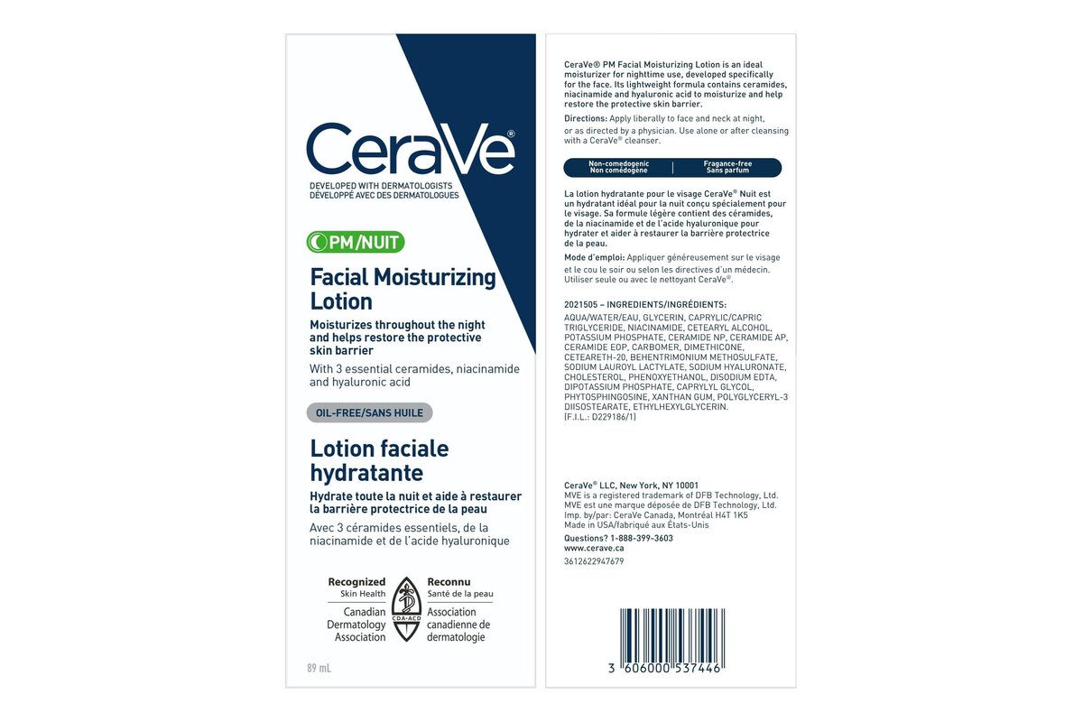 CeraVe PM Facial Moisturizing Lotion - manufacturer product image (Do Not Fear Every Long Word)