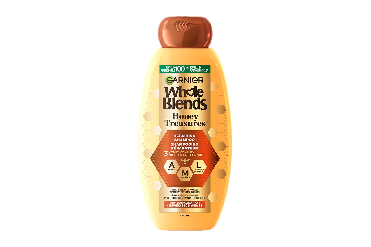Garnier Whole Blends Honey Treasures Shampoo - manufacturer product image (How to Use It)
