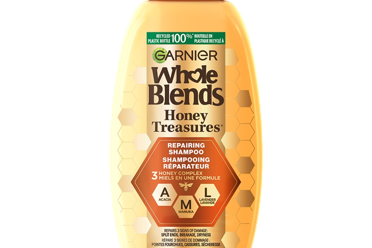 Garnier Whole Blends Honey Treasures Shampoo - manufacturer product image (Hair Wash Day Mistakes That Make Hair Look Greasy Faster)